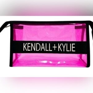 New Kendall & Kyle Translucent Pink Cosmetic Bag